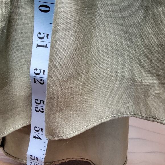 Elliatt XS Sage Green Ruffle Tiered Maxi Dress Asymmetrical Hem Boho Formal - Picture 6 of 11